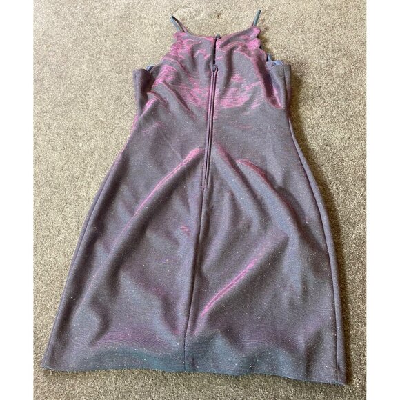BCX Sparkly Purple Party Dress Straps Midi Size 5 - Picture 2 of 10